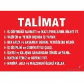 Talimat Listesi Uyarı İkaz Levhası Pvc 25 x 35 cm - 1