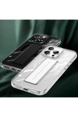 iPhone 16 Pro Kılıf Alfa Magsafe Standlı Kapak - Şeffaf - 2