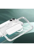 iPhone 16 Pro Kılıf Alfa Magsafe Standlı Kapak - Şeffaf - 3