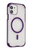 iPhone 11 Hilton Magsafe Kapak - Derin Mor - 2