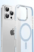 Apple iPhone 15 Move Taşlı Magsafe Kapak - Lila - 2