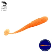 Silikon Kurt Yem - 1,1g 55mm - Fishack Wormix - 1 Adet - UV - Turuncu - Karides Kokulu thumbnail 1