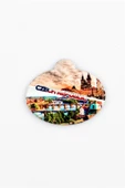 Çek Cumhuriyeti Prag Temalı Oval Magnet thumbnail 2