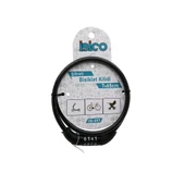 ŞİFRELİ EKO - İNCE BİSİKLET KİLİT ÇELİK TEL SİYAH ŞEFFAF KILIF 7MMX65CM (5047) - 1
