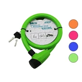ANAHTARLI KALIN MOTOR - BİSİKLET KİLİT ÇELİK TEL RENKLİ KILIF 18MMX100CM (5047) - 1