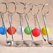 Gerçekçi Golf Tasarımlı Şık Anahtarlık Kolye Çanta Süsü Golf Keychain (5047) - 1