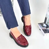 Narli Bordo Rugan Oxford Ayakkabı thumbnail 4