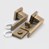 Antik Füme Wc Banyo Tipi Kapı Kolu Rozetli Sağ Sol Uygun Modern İç Kapı Kilitli 1 Takım thumbnail 4