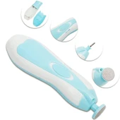 4 hız seviyesi bebek tırnak törpüsü, elektrikli tırnak törpüsü, 5 bileme kafalı, bebek bakım seti, yeni doğanlar için, thumbnail 3