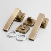 Antik Füme Wc Banyo Tipi Kapı Kolu Rozetli Sağ Sol Uygun Modern İç Kapı Kilitli 1 Takım thumbnail 3