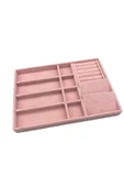 Helsinki Model Süet Kaplama Pembe Renk 24/34 Cm Takı Sergileme Standı - 1