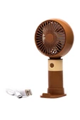 Taşınabililir Mini Usb Şarjlı 3 Kademeli El Masaüstü Vantilatör Fan Soğutucu YM88214 - 7