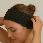 BEYLİNİ Fileli Saç Bandı 2li Set Makyaj Uygulama Cırtlı Hava Alabilir Cilt Bakım Yoga Spa Ter Sporcu Bandanası - 2