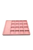 Amsterdam Model Süet Kumaş Pembe Renk 34/24 Cm  Takı Sergileme Standı - 2