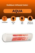 Goldsun Aqua 2000 Watt GSA20 Kumandasız Suya Dayanıklı Elektrikli İnfrared Isıtıcı-Beyaz thumbnail 1