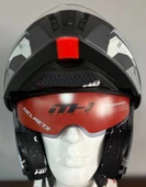 MH ÇENE AÇILIR KASK MAT GRİ BEYAZ - 3