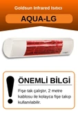 Goldsun Aqua 2000 Watt GSA20LG Düşük Işıklı Kumandasız Suya Dayanıklı Elektrikli İnfrared Isıtıcı-Beyaz thumbnail 2
