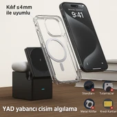 Qasul yeni nesil küp tasarımlı telefon & akıllı saat & kulaklık için 3in1 kablosuz şarj standı - 3