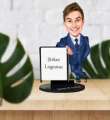 Kişiye Özel Şirket Logolu Karikatür Biblo Hediyelik thumbnail 1