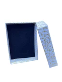 Karton Süngerli Beyaz Gold Çizgili Renk 8/6 cm 48 Adet Üçlü Set Takı Kutusu thumbnail 1