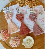 Kişiye Özel El Yapımı Makrome Anahtarlık  (10Adet) thumbnail 1