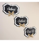 Hasır İpli Sabret Şükret Dua Et Tablosu Siyah Beyaz Ahşap Duvar Tablosu thumbnail 1