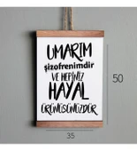 Ahşap Tablo Duvar Süsü Umarım Şizofrenimdir thumbnail 2