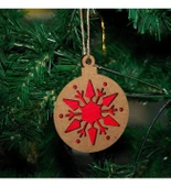 Yılbaşı Ağaç Süsleri Kar Tanesi Detaylı 5'li Set thumbnail 3