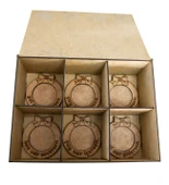 Kişiye Özel Ahşap Bardak Altlığı 6 Adet 10x10cm thumbnail 1