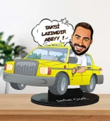 Kişiye Özel Taksici Tasarım Karikatür Biblo thumbnail 1