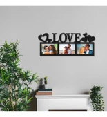 Kişiye Özel LOVE yazılı Resimli Ahşap Tablo 40x10 thumbnail 2