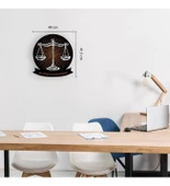 İsme Özel Avukat Adalet Terazisi Temalı Ahşap Duvar Tablosu thumbnail 2