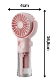 Taşınabililir Su Hazneli Mini Usb Şarjlı 3 Kademeli Askılı El Vantilatör Fan Soğutucu F4 - 10