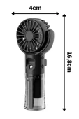 Taşınabililir Su Hazneli Mini Usb Şarjlı 3 Kademeli Askılı El Vantilatör Fan Soğutucu F4 - 2