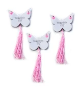 İsme Özel Gümüş Pleksi Kız Bebek Magnet Yıldız - 1