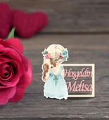 Kişiye Özel Hoşgeldin Bebek Ahşap Magnet Doğum Günü - 1