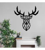 Duvar Süsü Ahşap Tablo Geyik 30x30 - 1