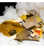 Kalpli 4 Parça Kişiye Özel Gold Anahtarlık thumbnail 2