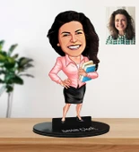 Kişiye Özel Öğretmen Tasarım Karikatür Biblo thumbnail 1