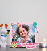 Kişiye Özel Hoşgeldin Bebek Ahşap Magnet Doğum Günü; - 1