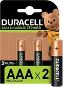 DURACELL İNCE PİL 750 mah.ŞARJLI (2Lİ BLS) - 1