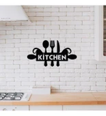Ahşap Dekoratif Siyah Kitchen Yazılı Mutfak Tablo Süsü; thumbnail 1