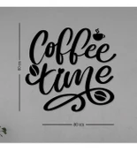 Coffee Time Siyah Ahşap Dekoratif Tablo Duvar Süsü thumbnail 3