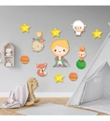 Çocuk Odası Küçük Prens Temalı Renkli Ahşap Tablo thumbnail 1