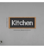 Kitchen Yazılı Çerçeve Görünümlü Ahşap Dekoratif Tablo Duvar Süsü thumbnail 3
