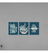 Mutfak Yazısı Good Food Good Life Ahşap Dekoratif Duvar Süsü thumbnail 2