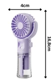 Taşınabililir Su Hazneli Mini Usb Şarjlı 3 Kademeli Askılı El Vantilatör Fan Soğutucu F4 - 6