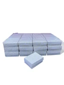 Karton Süngerli Beyaz Gold Çizgili Renk 8/6 cm 48 Adet Üçlü Set Takı Kutusu thumbnail 4