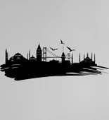 Meşgalem Tasarım İstanbul Silüeti Tablo - 2