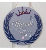 Notalı İsme Özel Çocuk Odası Kapı Süsü thumbnail 1